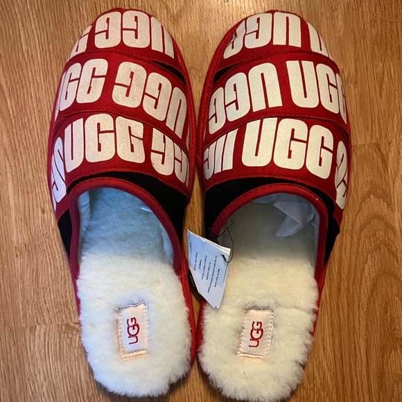 [UGG] SCUFF GRAPHIC BAND SHEEPSKIN SLIP-ON SLIPPERS Men - Picture 3 of 10